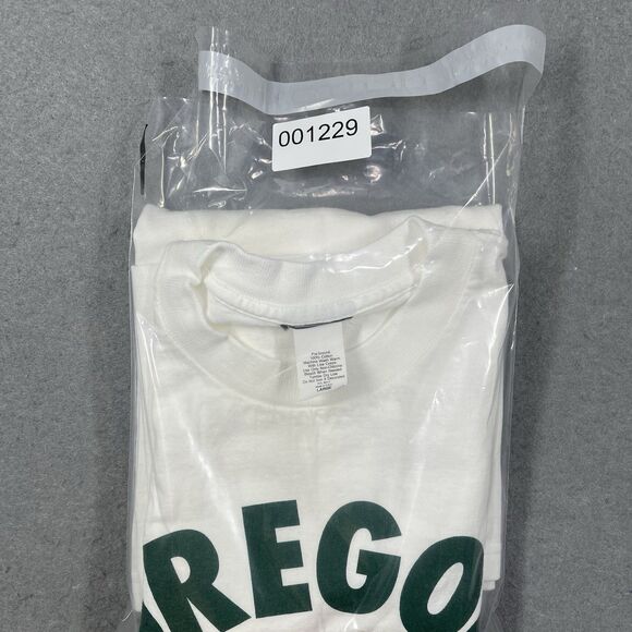 Vintage Oregon Love New York T Shirt White Large 100% Heavy Cotton Made in USA - Picture 6 of 6
